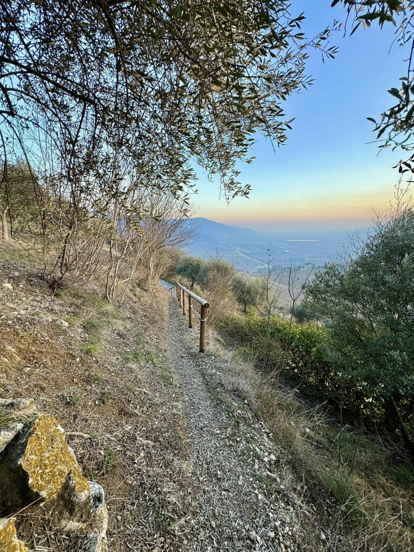 scorcio panoramico della bassa Val Liona dal sentiero